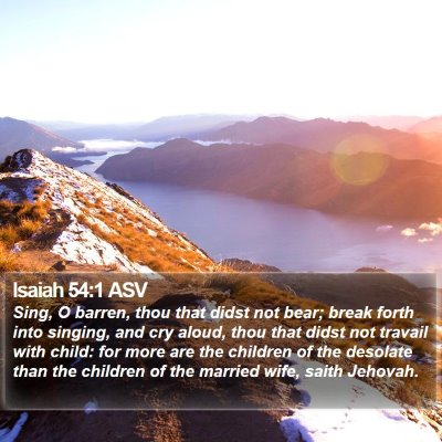 Isaiah 54:1 ASV Bible Verse Image