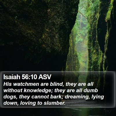 Isaiah 56:10 ASV Bible Verse Image