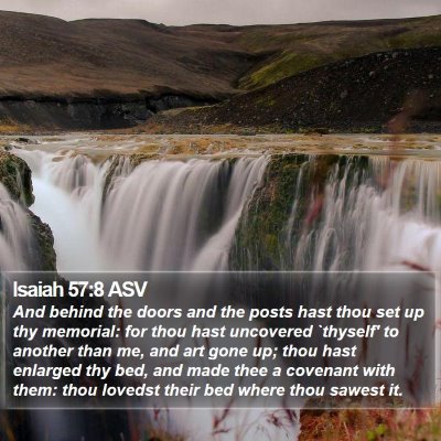 Isaiah 57:8 ASV Bible Verse Image