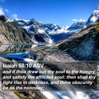 Isaiah 58:10 ASV Bible Verse Image