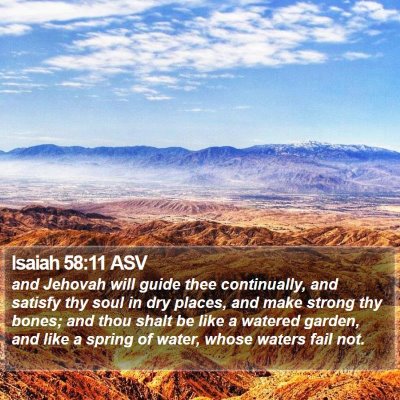 Isaiah 58:11 ASV Bible Verse Image