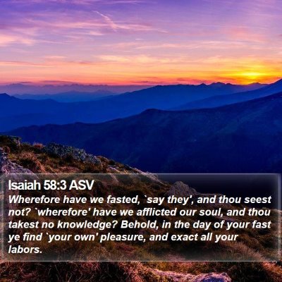 Isaiah 58:3 ASV Bible Verse Image