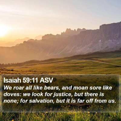 Isaiah 59:11 ASV Bible Verse Image