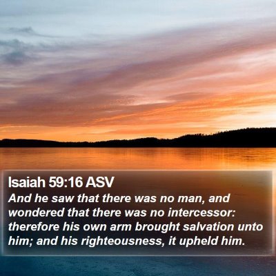 Isaiah 59:16 ASV Bible Verse Image