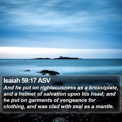 Isaiah 59:17 ASV Bible Verse Image