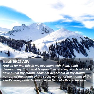 Isaiah 59:21 ASV Bible Verse Image