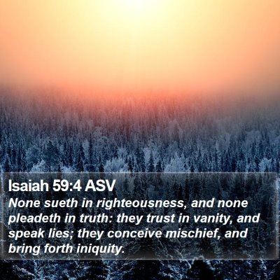 Isaiah 59:4 ASV Bible Verse Image