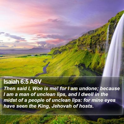 Isaiah 6:5 ASV Bible Verse Image