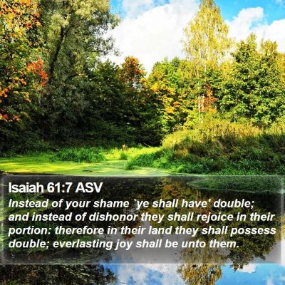 Isaiah 61:7 ASV Bible Verse Image
