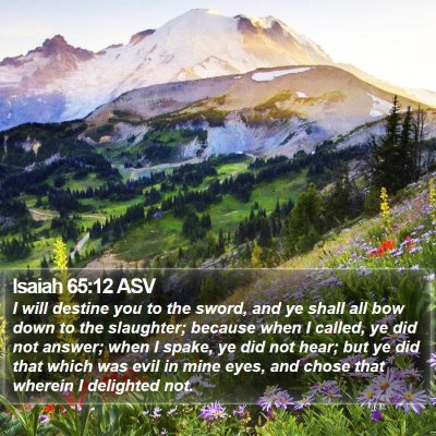 Isaiah 65:12 ASV Bible Verse Image