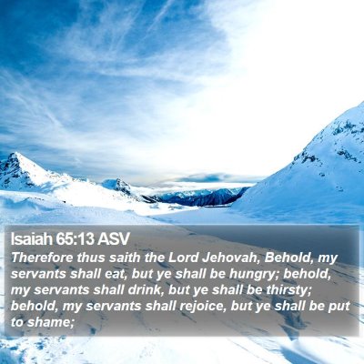 Isaiah 65:13 ASV Bible Verse Image
