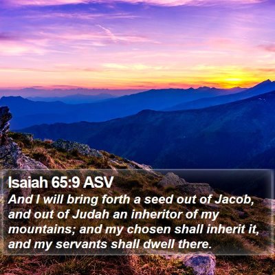 Isaiah 65:9 ASV Bible Verse Image
