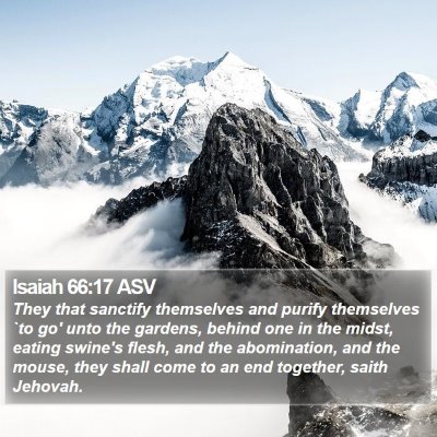 Isaiah 66:17 ASV Bible Verse Image