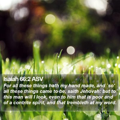 Isaiah 66:2 ASV Bible Verse Image