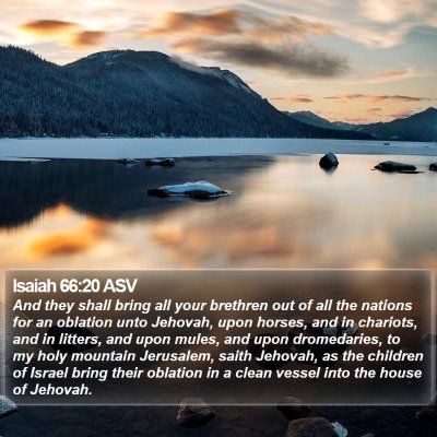 Isaiah 66:20 ASV Bible Verse Image