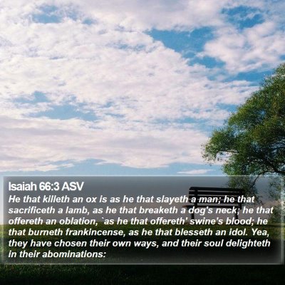 Isaiah 66:3 ASV Bible Verse Image