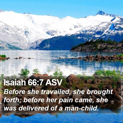 Isaiah 66:7 ASV Bible Verse Image