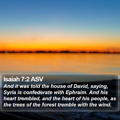Isaiah 7:2 ASV Bible Verse Image