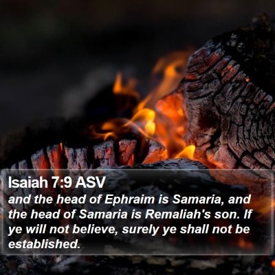 Isaiah 7:9 ASV Bible Verse Image