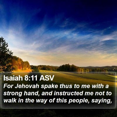 Isaiah 8:11 ASV Bible Verse Image