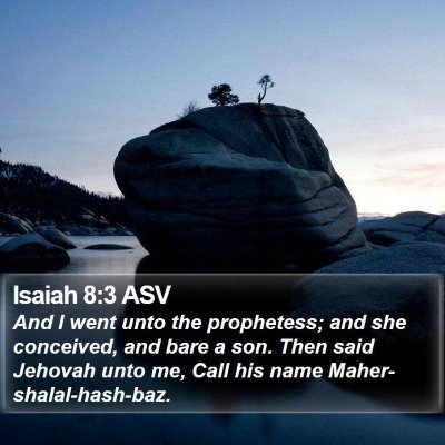 Isaiah 8:3 ASV Bible Verse Image