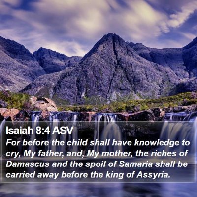 Isaiah 8:4 ASV Bible Verse Image