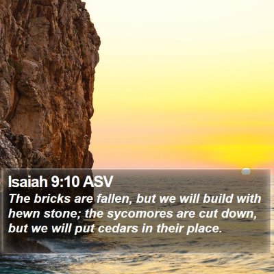 Isaiah 9:10 ASV Bible Verse Image