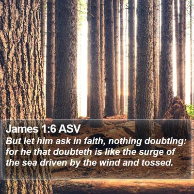 James 1:6 ASV Bible Verse Image