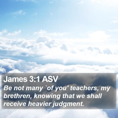 James 3:1 ASV Bible Verse Image