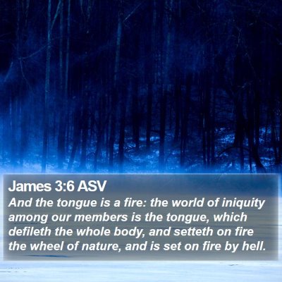 James 3:6 ASV Bible Verse Image