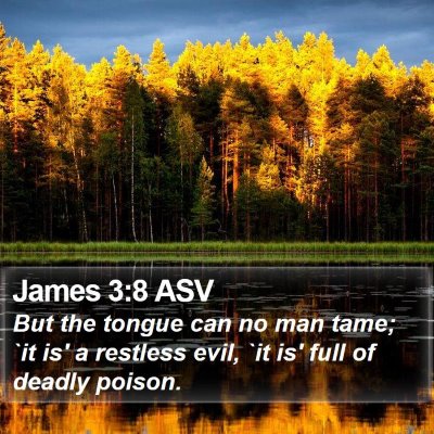 James 3:8 ASV Bible Verse Image