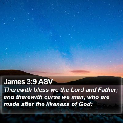 James 3:9 ASV Bible Verse Image