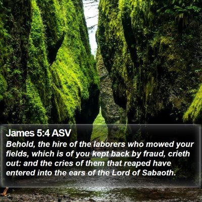 James 5:4 ASV Bible Verse Image