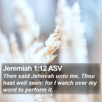 Jeremiah 1:12 ASV Bible Verse Image