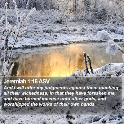 Jeremiah 1:16 ASV Bible Verse Image