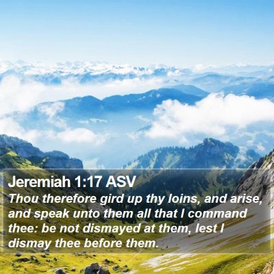 Jeremiah 1:17 ASV Bible Verse Image