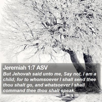 Jeremiah 1:7 ASV Bible Verse Image