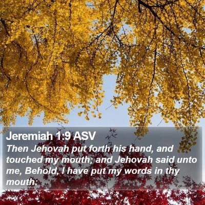 Jeremiah 1:9 ASV Bible Verse Image