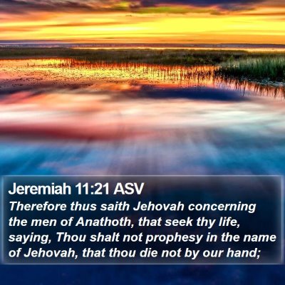Jeremiah 11:21 ASV Bible Verse Image
