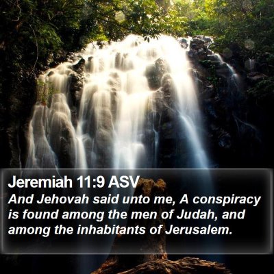 Jeremiah 11:9 ASV Bible Verse Image