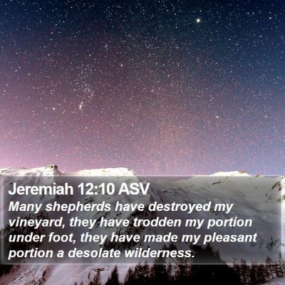 Jeremiah 12:10 ASV Bible Verse Image