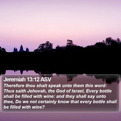 Jeremiah 13:12 ASV Bible Verse Image