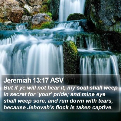 Jeremiah 13:17 ASV Bible Verse Image