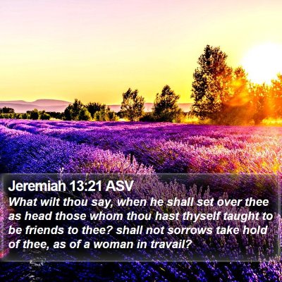 Jeremiah 13:21 ASV Bible Verse Image