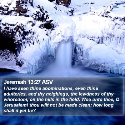 Jeremiah 13:27 ASV Bible Verse Image