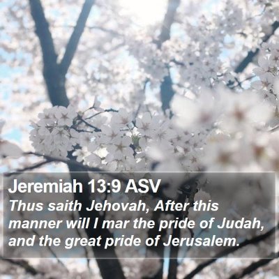 Jeremiah 13:9 ASV Bible Verse Image
