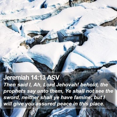 Jeremiah 14:13 ASV Bible Verse Image