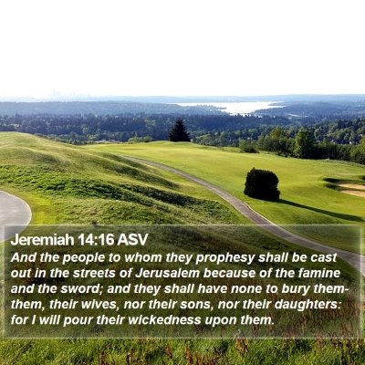 Jeremiah 14:16 ASV Bible Verse Image