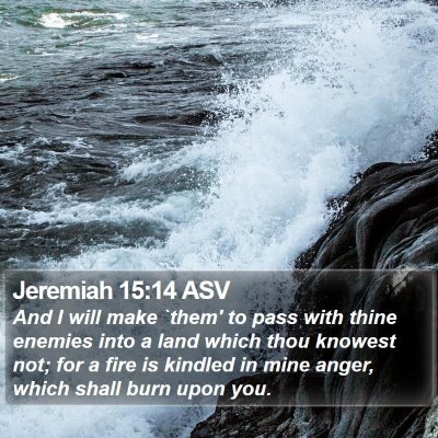 Jeremiah 15:14 ASV Bible Verse Image