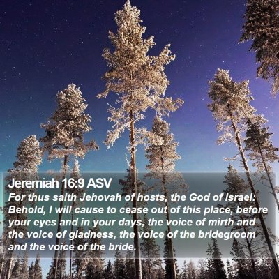 Jeremiah 16:9 ASV Bible Verse Image